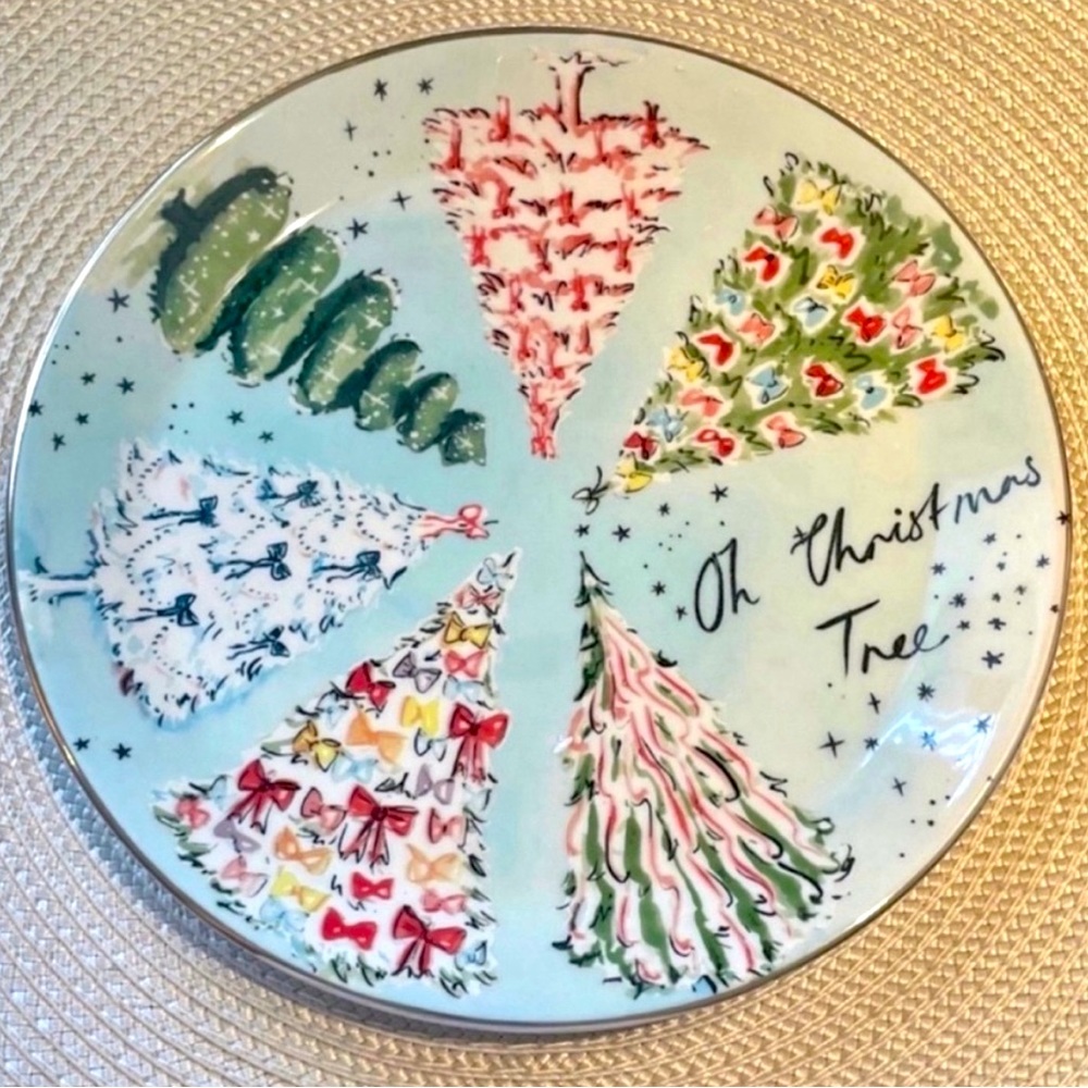 'Tis The Season Christmas Plate Anthropologie designer
Susannah Garrod NWT